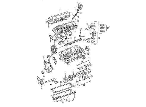 2003 Ford Excursion Arm Assembly - Valve Rocker Diagram for F4TZ-6564-A