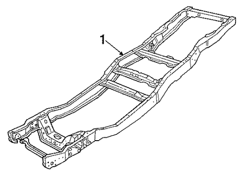 1991 Ford F-350 Frame & Components Diagram