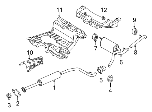 2016 Ford Transit Connect Exhaust Components Diagram