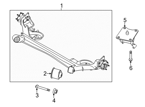 2016 Ford Transit Connect Axle Components - Rear Diagram