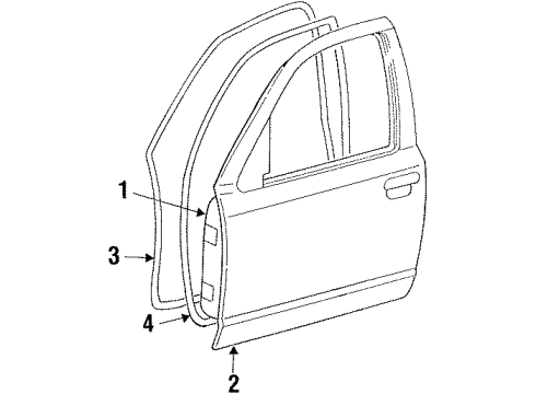 1992 Ford Crown Victoria Front Door Diagram