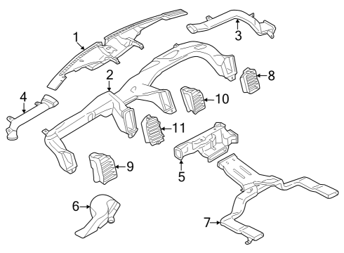 2024 Ford Expedition Ducts Diagram