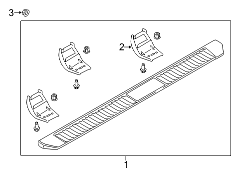 2022 Ford F-350 Super Duty Running Board Diagram 9 - Thumbnail