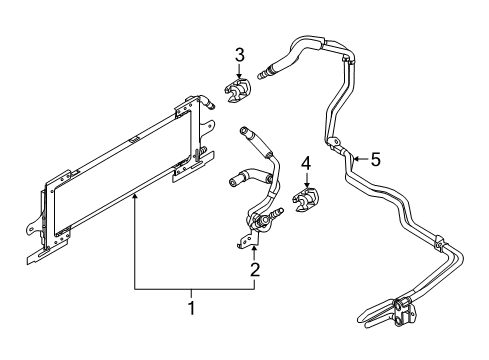 2012 Ford Mustang Oil Cooler Assembly Diagram for BR3Z-7A095-B