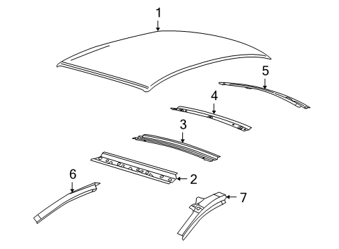 2014 Ford Police Interceptor Sedan Header Assembly - Windscreen Diagram for DG1Z-5403408-A