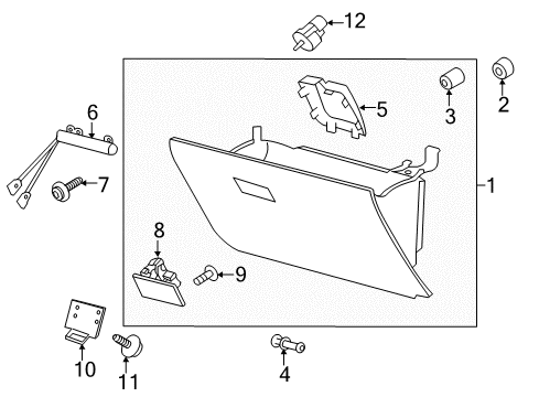 2011 Lincoln MKX Glove Box Diagram