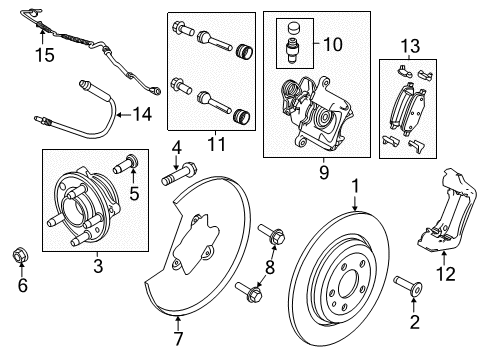 2014 Ford Explorer Brake Components, Brakes Diagram 2 - Thumbnail