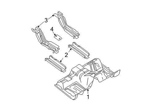 2005 Ford Expedition Pan Assembly - Floor Diagram for 5L1Z-7811135-AA