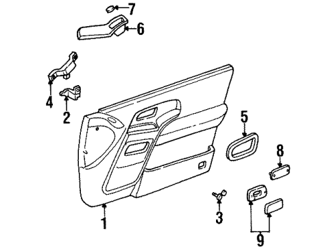 2001 Mercury Villager Lamp Assembly Interior Diagram for XF5Z13776AA