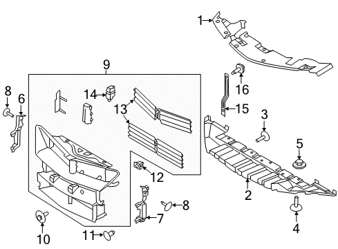 2017 Lincoln MKC Actuator - Temperature Control Diagram for EJ7Z-10884-A