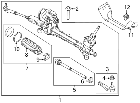 2023 Ford Transit Connect Steering Column & Wheel, Steering Gear & Linkage Diagram