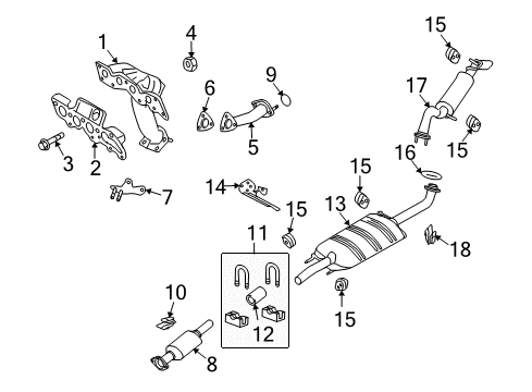 2011 Mercury Mariner Exhaust Manifold Diagram 2 - Thumbnail