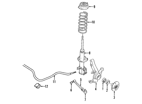 1996 Ford Aspire "O" RING Diagram for E8BZ-1S177-A