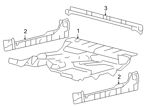 2005 Ford F-150 Pan Assembly - Floor Diagram for 7L3Z-1811135-A