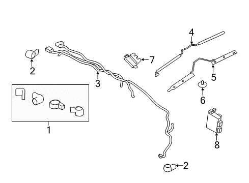 2015 Ford Edge Electrical Components - Rear Bumper Diagram