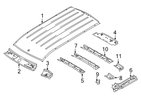 2017 Ford Transit Connect Roof & Components Diagram 5 - Thumbnail