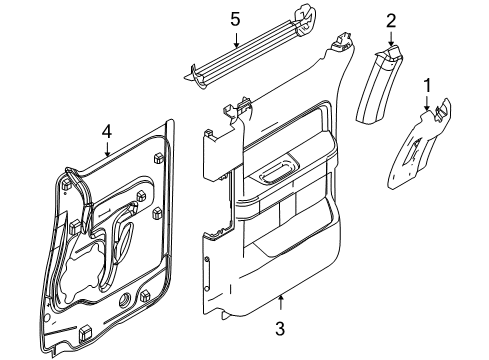 2014 Ford F-150 Panel Assembly - Door Trim Diagram for BL3Z-1827406-EA