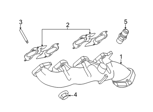 2016 Ford E-350 Super Duty Exhaust Manifold Diagram 1 - Thumbnail