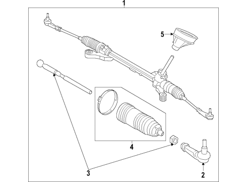 2019 Ford Fiesta Steering Column & Wheel, Steering Gear & Linkage Diagram 4 - Thumbnail