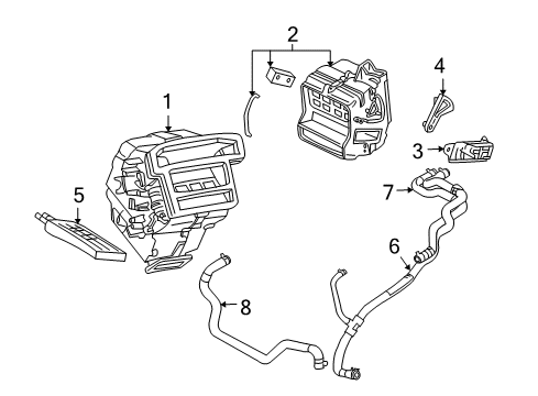 2007 Ford Escape Heater Core & Control Valve Diagram