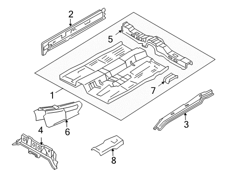 2004 Ford Focus Pan Assembly - Floor - Front Diagram for YS4Z-5411135-SA