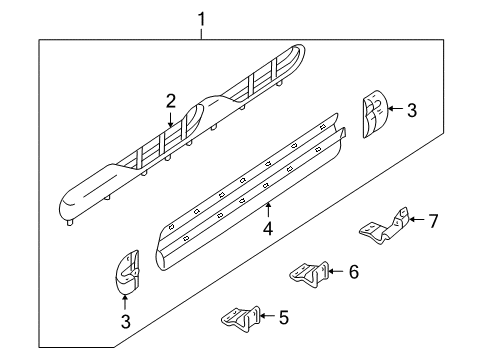 2006 Mercury Mariner Exterior Trim - Pillars, Rocker & Floor Diagram 4 - Thumbnail