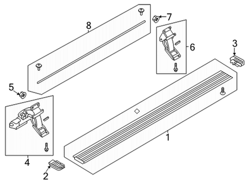 2018 Ford F-350 Super Duty Mat Diagram for FL3Z-16490-D