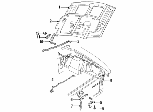 1995 Ford Mustang Intake - Air Cleaner Preheat Diagram for F4ZZ-16C630-B