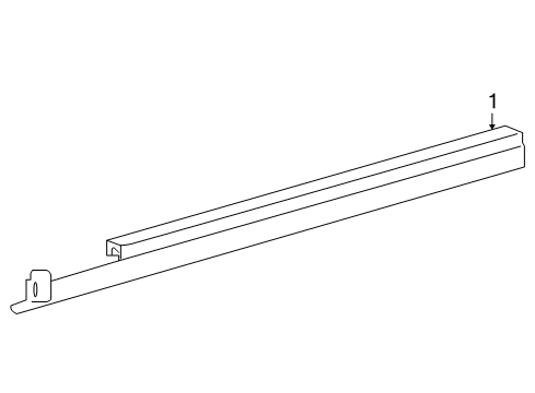 2008 Ford Taurus X Moulding Diagram for 5F9Z-7410176-BA