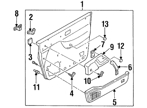 1993 Mercury Villager Speaker Assembly Diagram for F3XY18808C