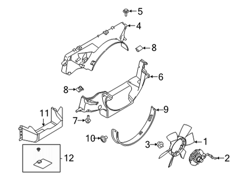 2021 Ford F-150 Cooling System, Radiator, Water Pump, Cooling Fan Diagram 3 - Thumbnail