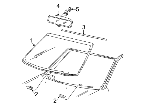 2003 Ford Expedition Windshield Glass Diagram