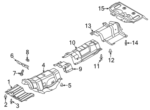 2022 Lincoln Corsair Heat Shields Diagram