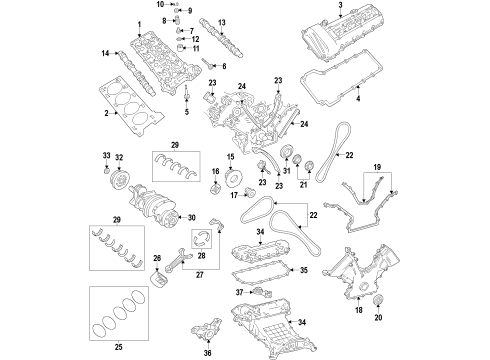 2000 Lincoln LS Sprocket - Camshaft Diagram for XW4Z-6256-BA