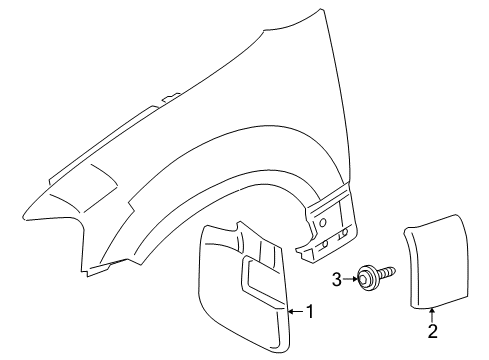 2007 Lincoln Navigator Exterior Trim - Fender Diagram