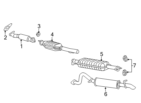 2008 Ford Escape Exhaust Components Diagram