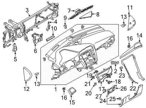 2015 Ford Fusion REINFORCEMENT Diagram for KS7Z-5404545-A