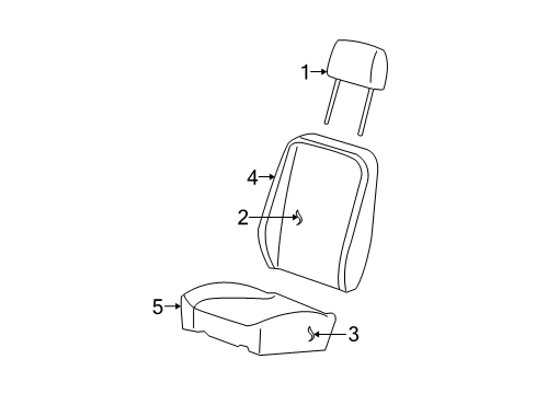 2004 Mercury Mountaineer Rear Seat Cushion Cover Assembly Diagram for 4L9Z-7863805-AAB