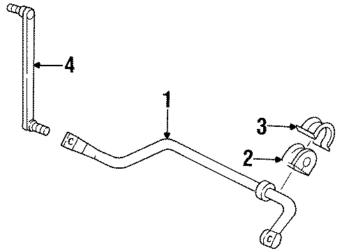 2003 Ford Windstar Stabilizer Bar & Components - Front Diagram