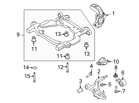 2011 Ford Taurus Frame Assembly Diagram for AG1Z-5C145-A