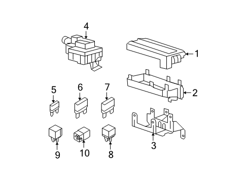 2003 Mercury Mountaineer Relay Diagram for F57Z-14N089-BA