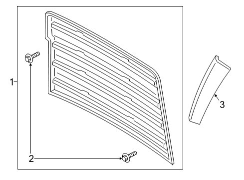 2018 Ford F-150 Exterior Trim - Hood Diagram