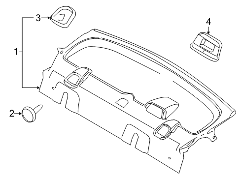 2011 Ford Focus Interior Trim - Rear Body Diagram