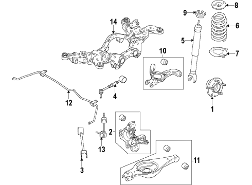 2017 Ford Flex Rear Suspension, Control Arm Diagram 5 - Thumbnail