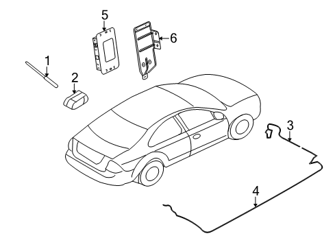 2008 Mercury Milan Antenna & Radio Diagram