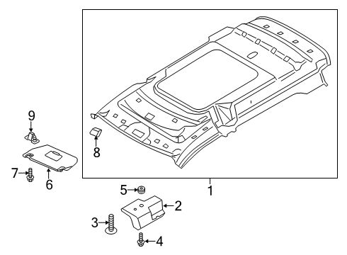 2019 Ford Transit Connect Interior Trim - Roof Diagram 3 - Thumbnail