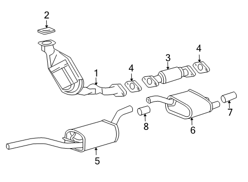 2007 Ford Focus Tube Assembly Diagram for 7S4Z-5G203-A