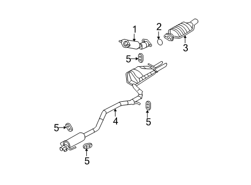 2006 Ford Fusion Exhaust Components Diagram