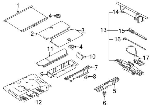 2009 Ford Explorer Interior Trim - Rear Body Diagram