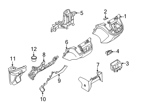 2023 Ford Transit-150 Instrument Panel Components Diagram 1 - Thumbnail